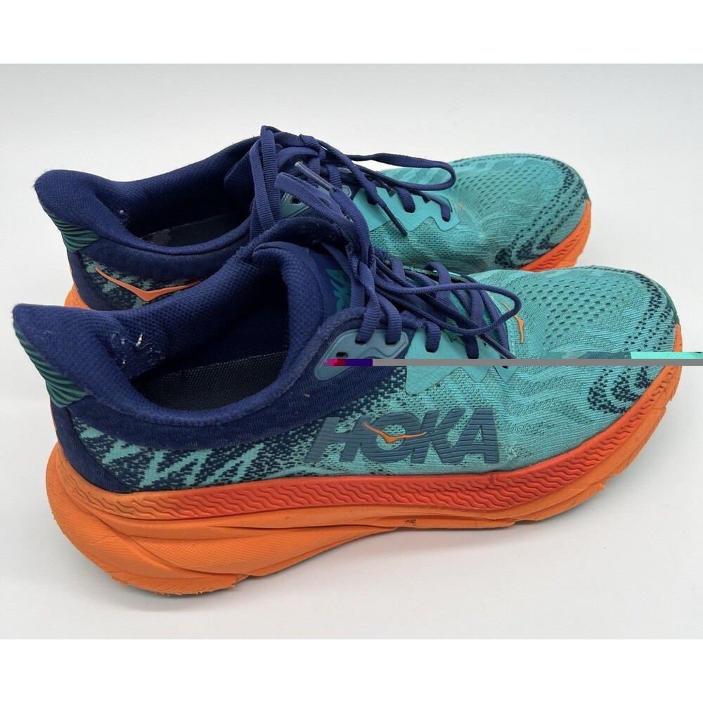 Size 9.5 2E- Hoka One One HOKA Challenger ATR 7 Ceramic Vibrant Blue Orange